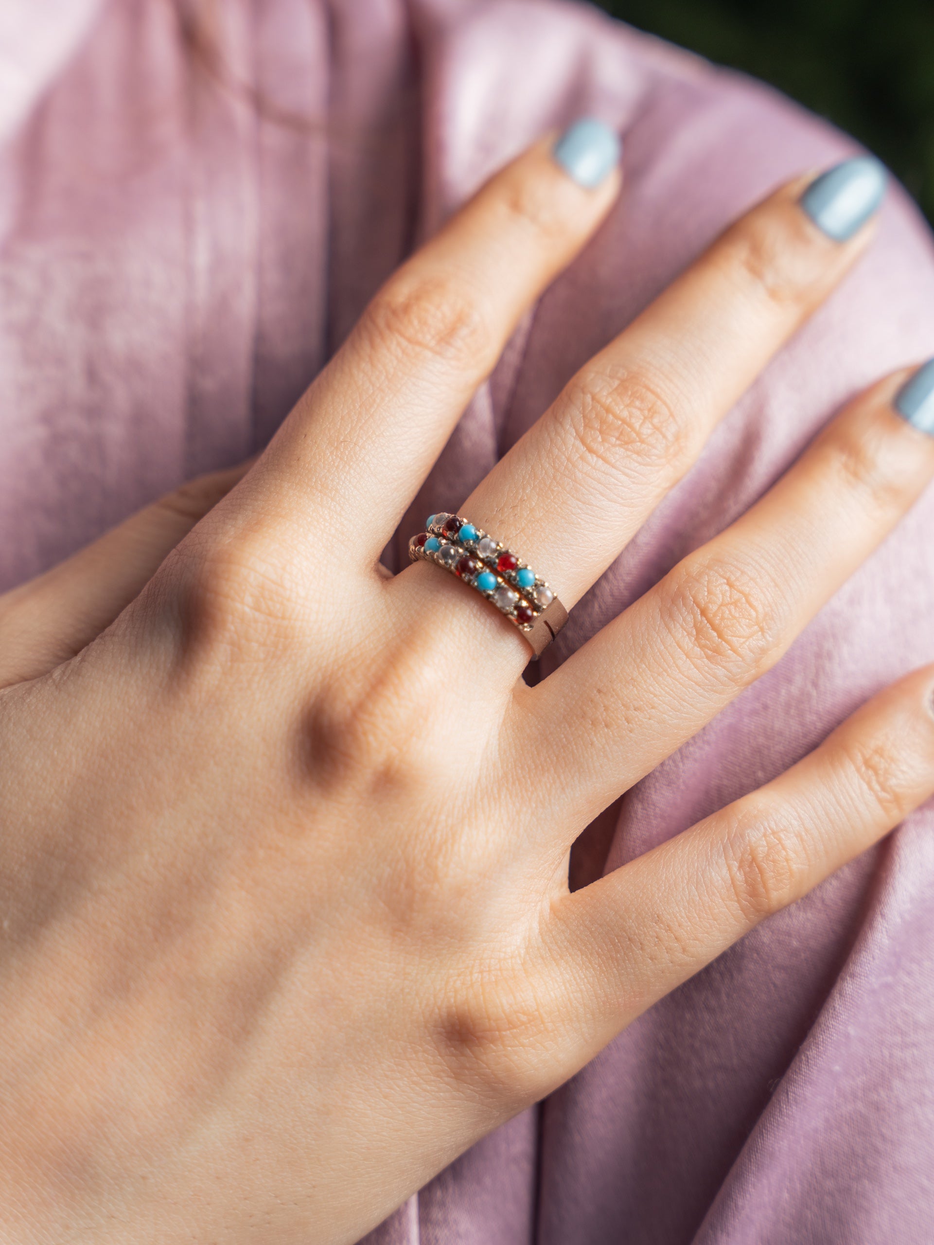 Minimal Triple-Stone Everyday Ring for Women