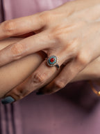 Minimal Traditional Aqeeq & Firoza Ring for Women (Best Seller)
