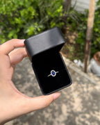 MIDNIGHT BLUE – Zircon Halo Ring