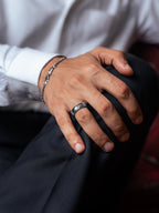 AHD (عہد) – Square Zircon Men’s Wedding Band