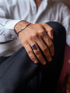 Natural Ruby Ring for Men – 925 Sterling Silver (Chandi)