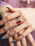 Modern Aqeeq & Zircon Ring for Women
